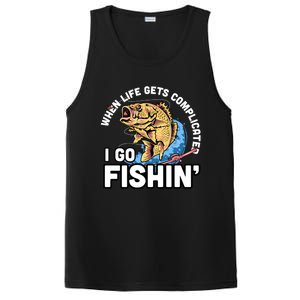 When Life Gets Complicated I Go Fishin Funny Fishing PosiCharge Competitor Tank