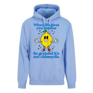 When Life Gives You Lemons Be Grateful ItS Not Chlamydia Unisex Surf Hoodie