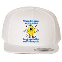 When Life Gives You Lemons Be Grateful ItS Not Chlamydia Wool Snapback Cap