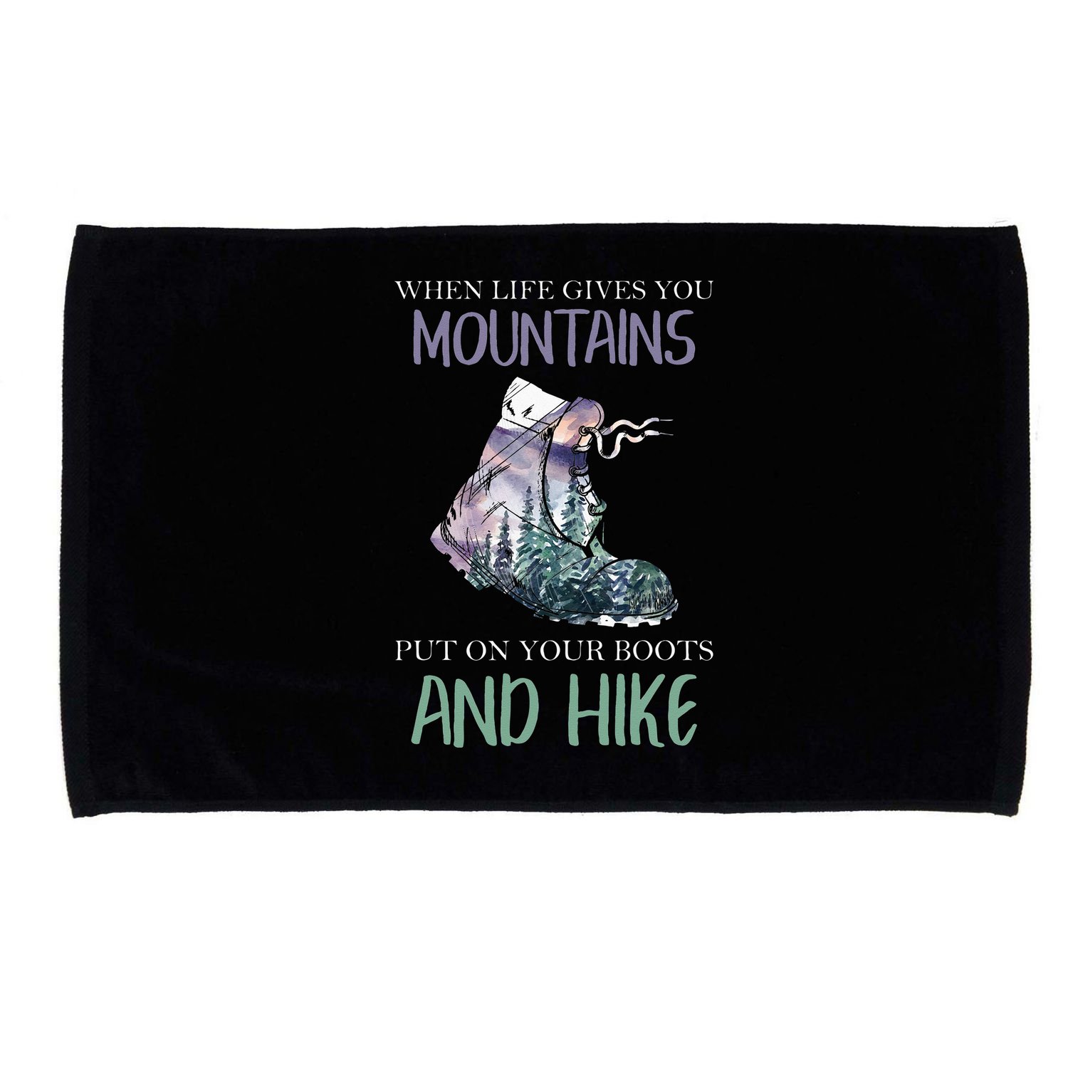 When Life Gives You Mountains Hiking Camping Mountaineering Microfiber Hand Towel
