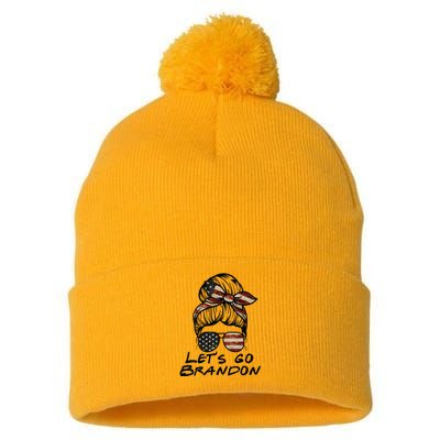 Womens Lets Go Brandon Lets Go Brandon Pom Pom 12in Knit Beanie