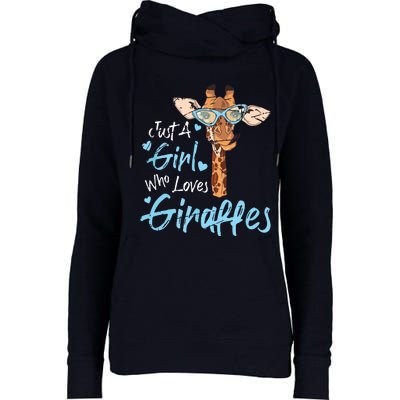 Who Loves Giraffe, Giraffe Africa Lover Animal Safari Womens Funnel Neck Pullover Hood