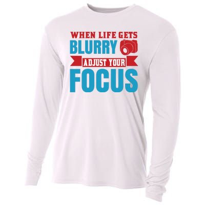 When Life Gets Blurry Adjust Your Focus Cooling Performance Long Sleeve Crew