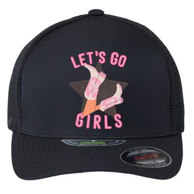 Western Lets Go Girls Bridal Bachelorette Party Matching Flexfit Unipanel Trucker Cap