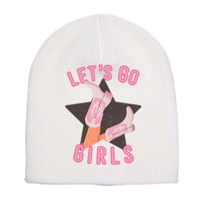 Western Lets Go Girls Bridal Bachelorette Party Matching Short Acrylic Beanie