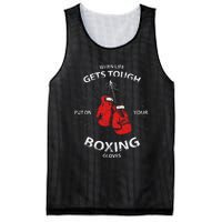 When Life Gets Tough Put On Your Boxing Gloves Mesh Reversible Basketball Jersey Tank