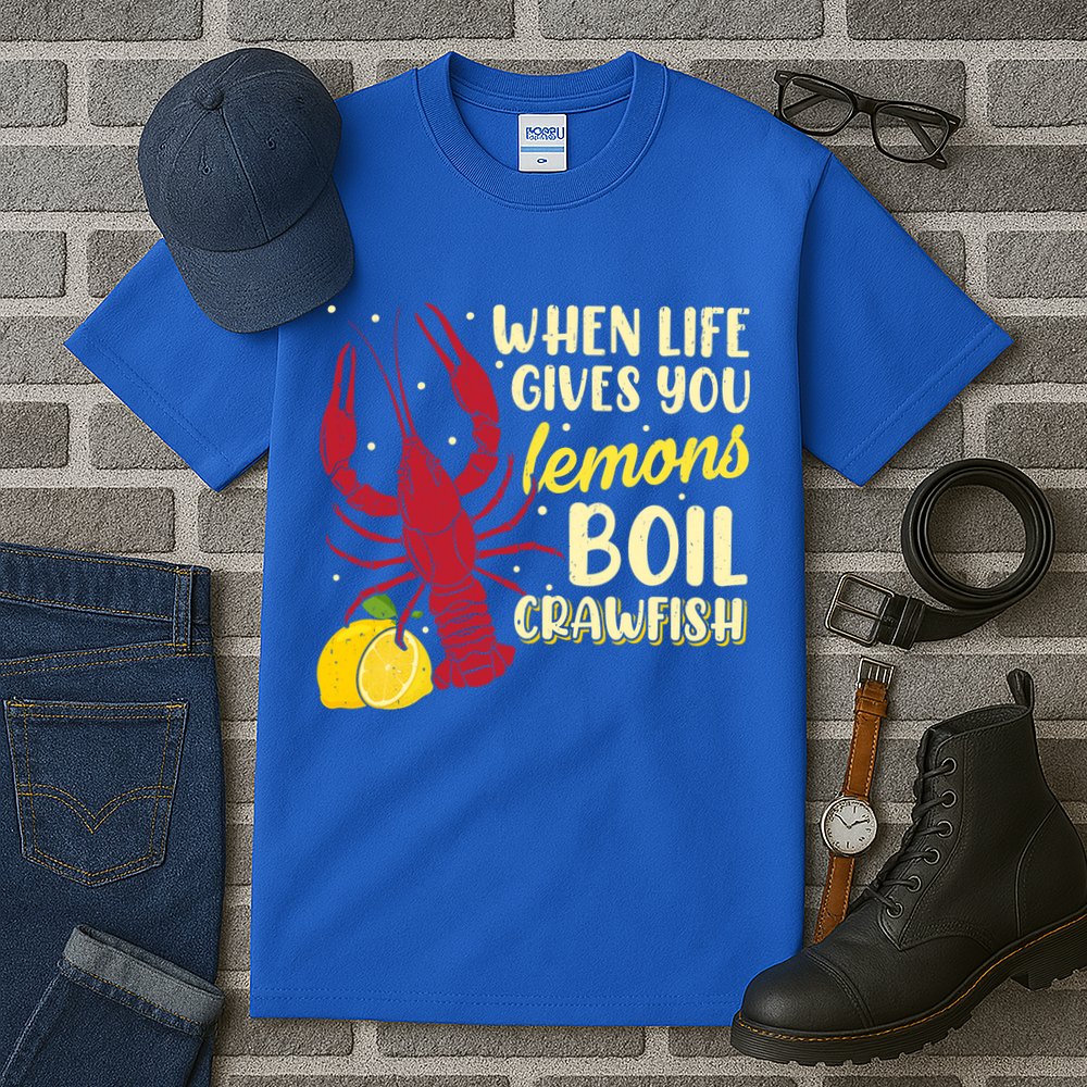 When Lifes Gives You Lemons Boil Crawfish Season Gift Tall T-Shirt
