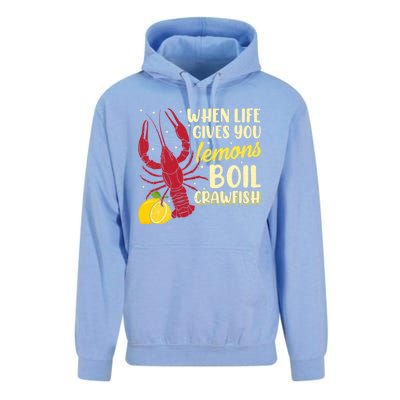 When Lifes Gives You Lemons Boil Crawfish Season Gift Unisex Surf Hoodie