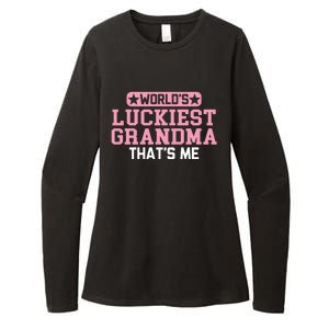 WorldS Luckiest Grandma ThatS Me Gift Womens CVC Long Sleeve Shirt