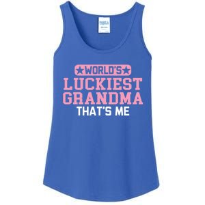 WorldS Luckiest Grandma ThatS Me Gift Ladies Essential Tank