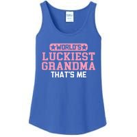 WorldS Luckiest Grandma ThatS Me Gift Ladies Essential Tank