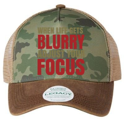 When Life Gets Blurry Adjust Your Focus Legacy Tie Dye Trucker Hat