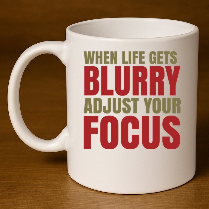 When Life Gets Blurry Adjust Your Focus 11oz C Handle Ceramic Mug