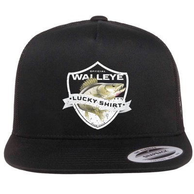 Walleye Lucky Gift Funny Accessories To Walleye Fishing Gift Flat Bill Trucker Hat