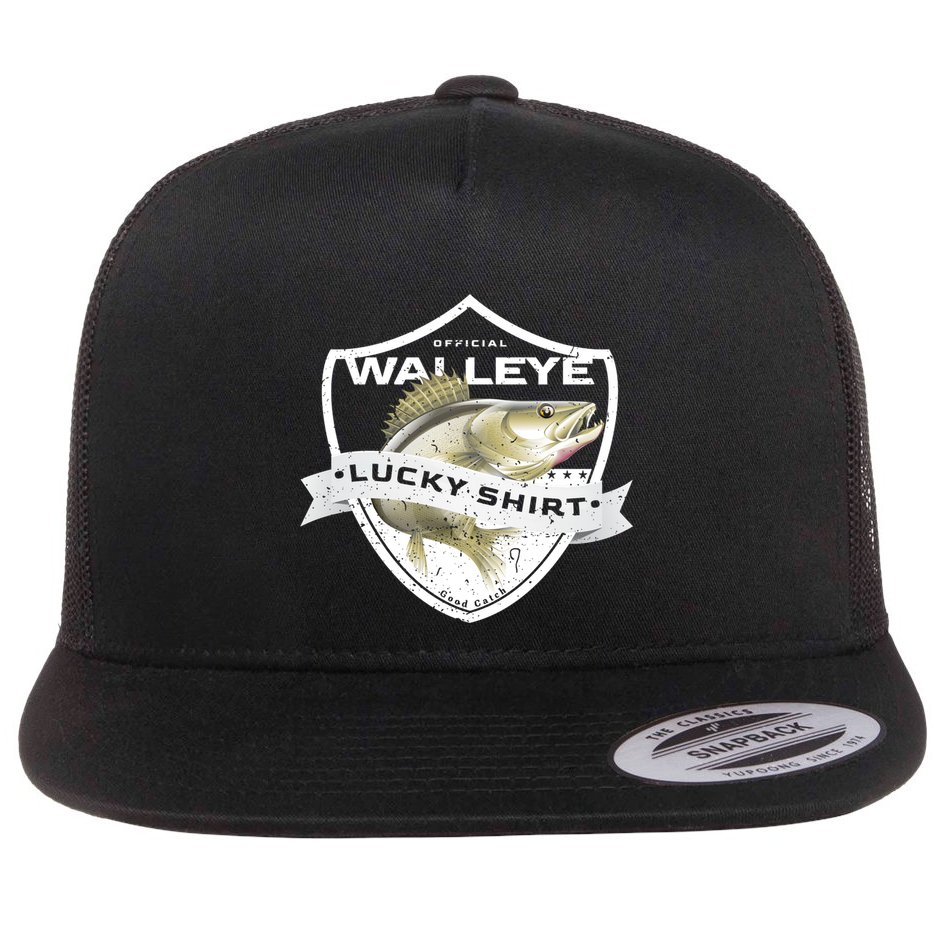 Walleye Lucky Gift Funny Accessories To Walleye Fishing Gift Flat Bill Trucker Hat