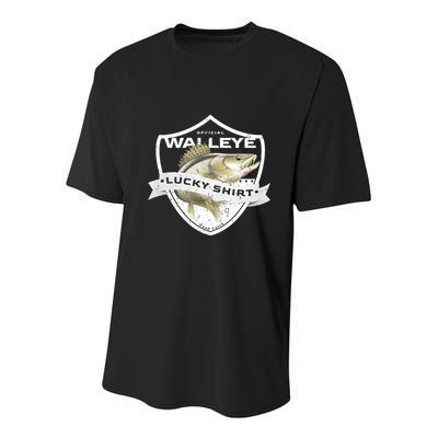 Walleye Lucky Gift Funny Accessories To Walleye Fishing Gift Youth Performance Sprint T-Shirt