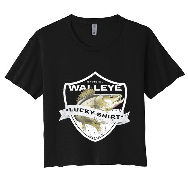 Walleye Lucky Gift Funny Accessories To Walleye Fishing Gift Crop Top
