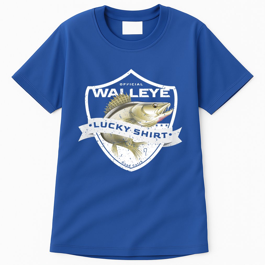 Walleye Lucky Gift Funny Accessories To Walleye Fishing Gift Tall T-Shirt