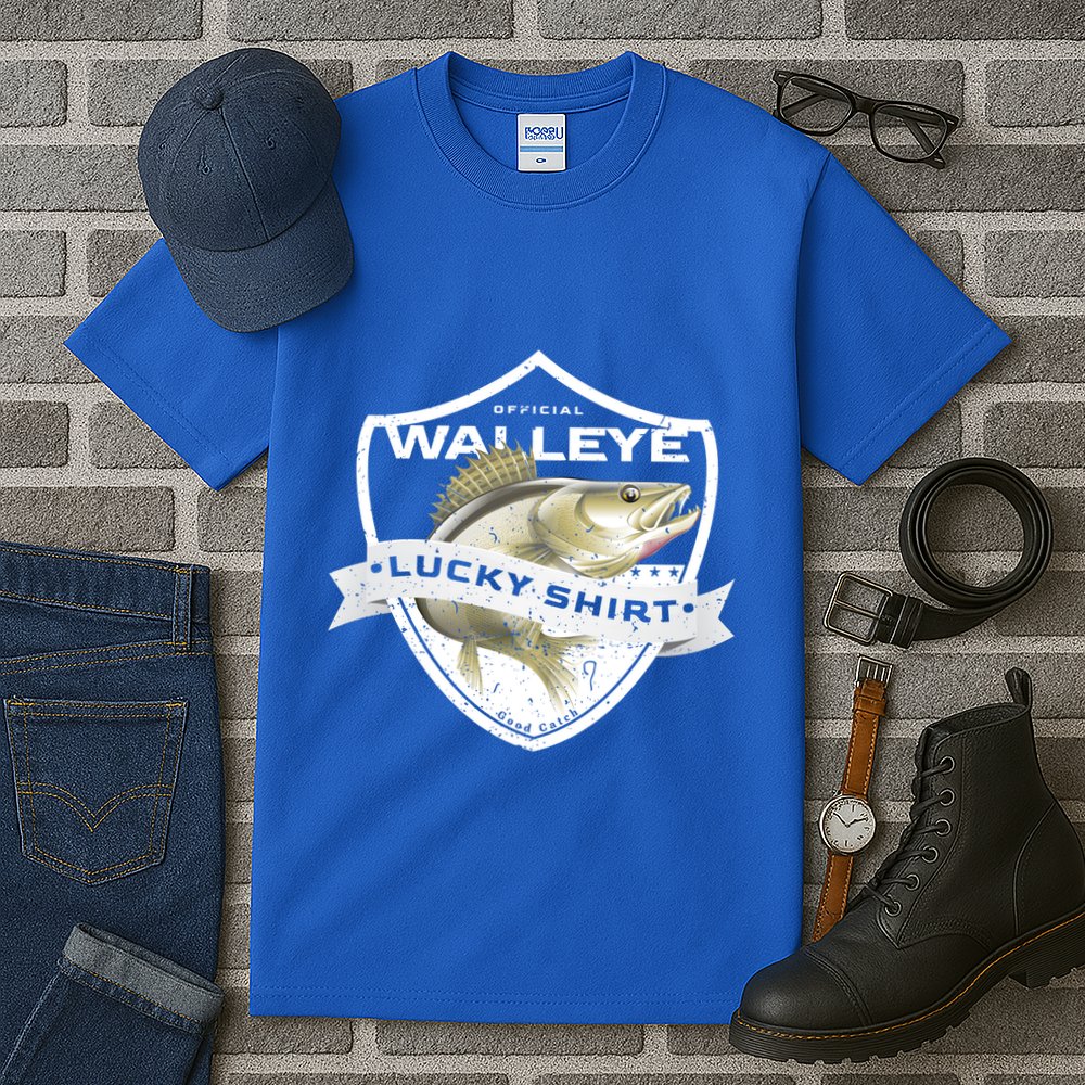 Walleye Lucky Gift Funny Accessories To Walleye Fishing Gift Tall T-Shirt