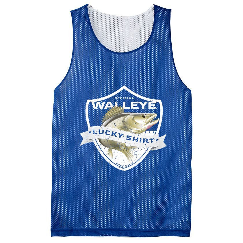 Walleye Lucky Gift Funny Accessories To Walleye Fishing Gift Mesh Reversible Basketball Jersey Tank