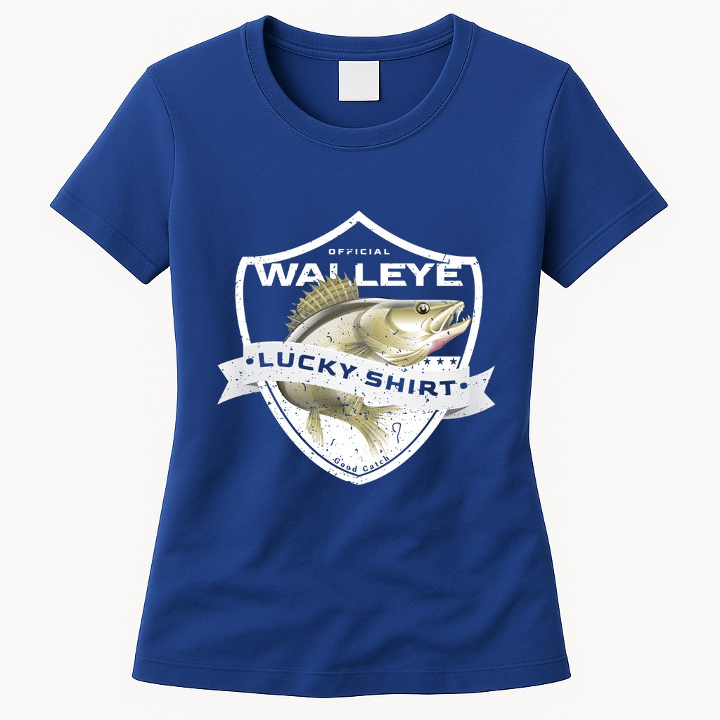 Walleye Lucky Gift Funny Accessories To Walleye Fishing Gift Womens T-Shirt
