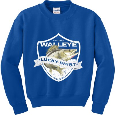 Walleye Lucky Gift Funny Accessories To Walleye Fishing Gift Kids Sweatshirt