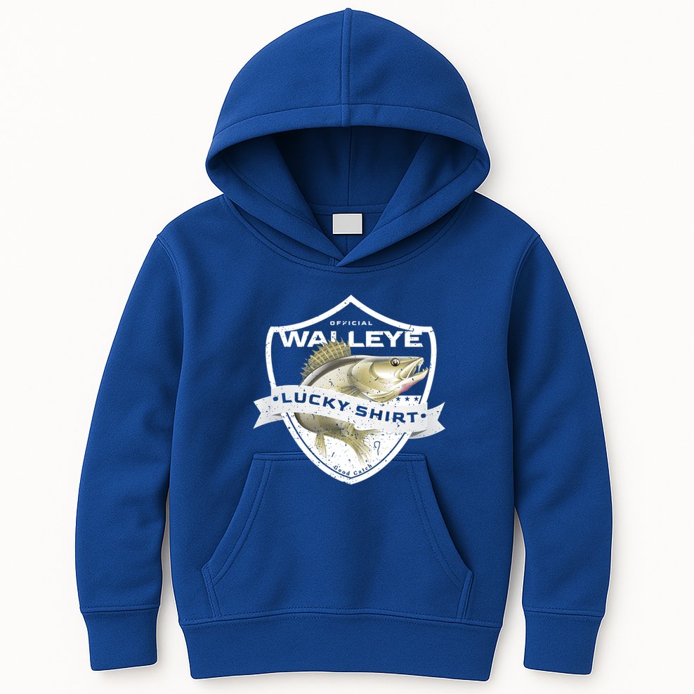 Walleye Lucky Gift Funny Accessories To Walleye Fishing Gift Kids Hoodie