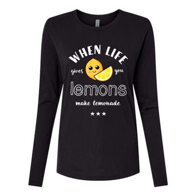 When Life Gives You Lemons Make Lemonade Funny Cool Summer Cute Gift Womens Cotton Relaxed Long Sleeve T-Shirt