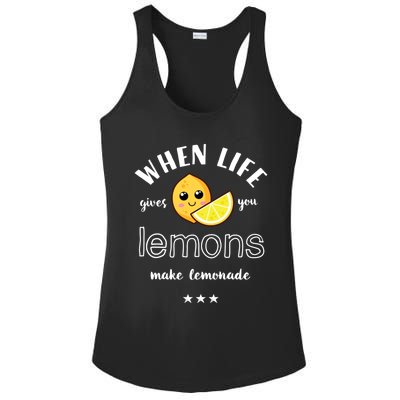 When Life Gives You Lemons Make Lemonade Funny Cool Summer Cute Gift Ladies PosiCharge Competitor Racerback Tank