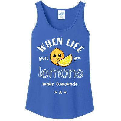 When Life Gives You Lemons Make Lemonade Funny Cool Summer Cute Gift Ladies Essential Tank