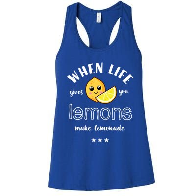 When Life Gives You Lemons Make Lemonade Funny Cool Summer Cute Gift Women's Racerback Tank