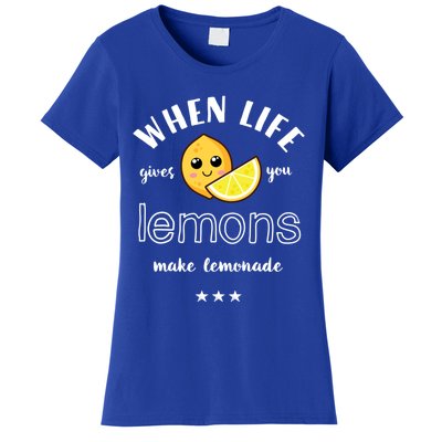 When Life Gives You Lemons Make Lemonade Funny Cool Summer Cute Gift Women's T-Shirt