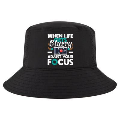 When Life Gets Blurry Photographer Camera Photography Cool Comfort Performance Bucket Hat