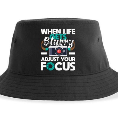 When Life Gets Blurry Photographer Camera Photography Sustainable Bucket Hat