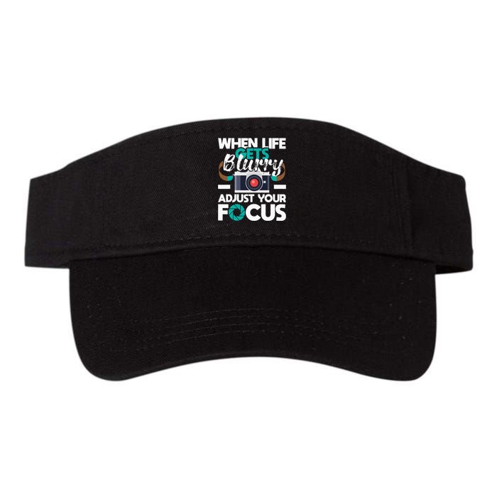 When Life Gets Blurry Photographer Camera Photography Valucap Bio-Washed Visor