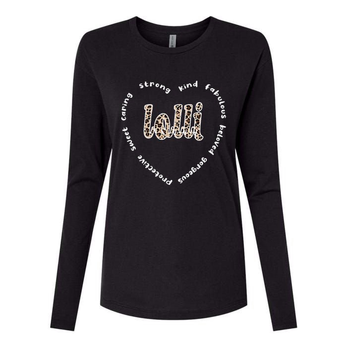 Womens Lolli Heart Lolli Grandmother Appreciation Lolli Grandma Womens Cotton Relaxed Long Sleeve T-Shirt