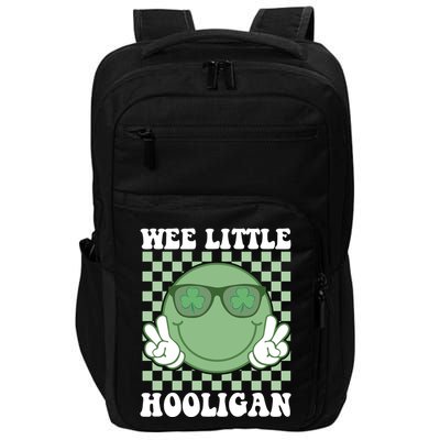 Wee Little Hooligan St Patricks Day Smile Retro Impact Tech Backpack