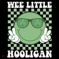 Wee Little Hooligan St Patricks Day Smile Retro Impact Tech Backpack