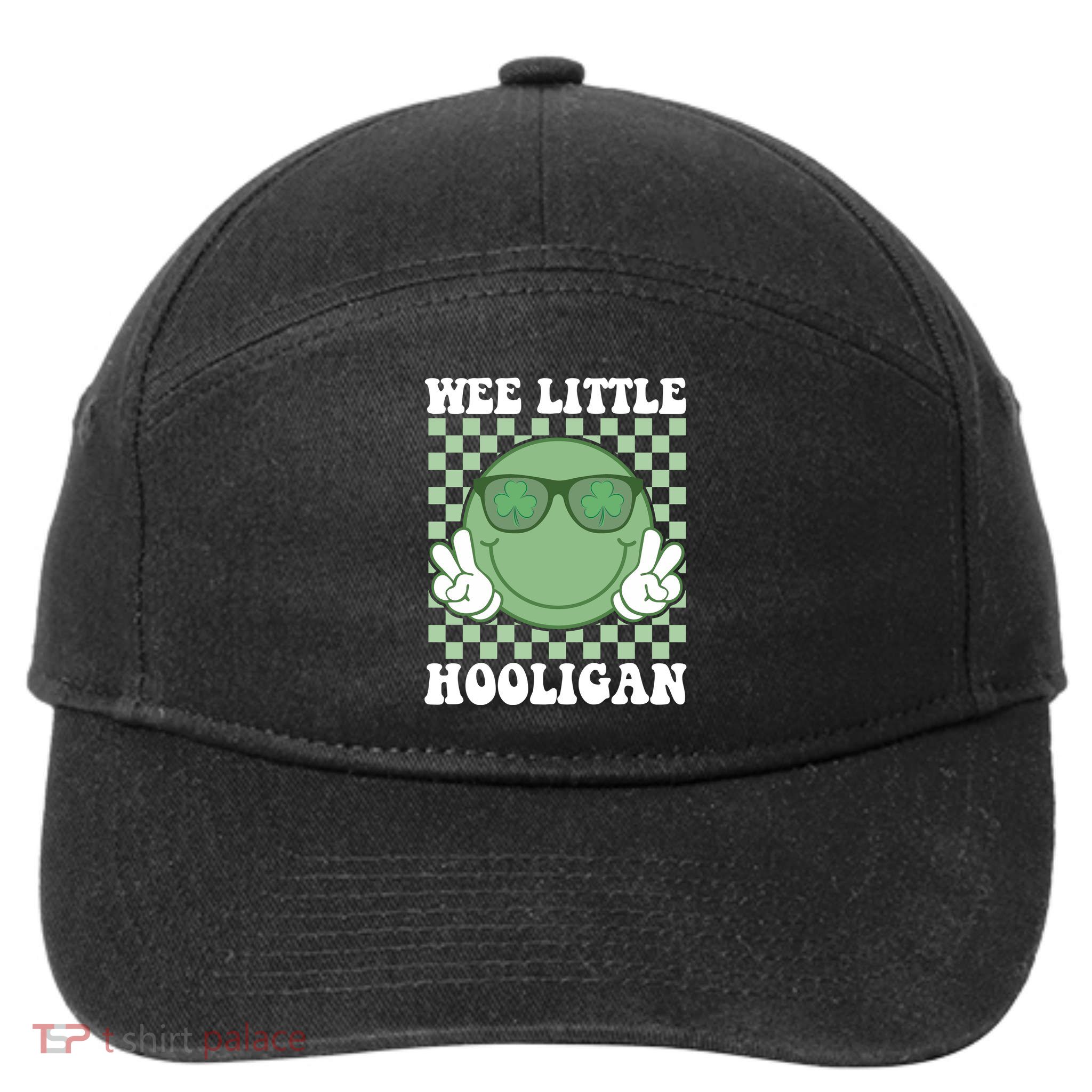 Wee Little Hooligan St Patricks Day Smile Retro 7-Panel Snapback Hat