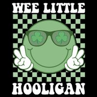 Wee Little Hooligan St Patricks Day Smile Retro Drawstring Bag