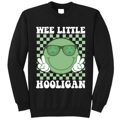 Wee Little Hooligan St Patricks Day Smile Retro Tall Sweatshirt
