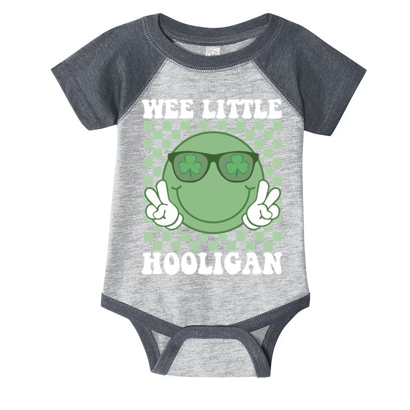 Wee Little Hooligan St Patricks Day Smile Retro Infant Baby Jersey Bodysuit