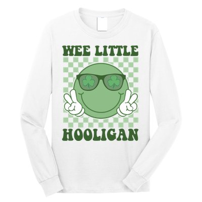 Wee Little Hooligan St Patricks Day Smile Retro Long Sleeve Shirt