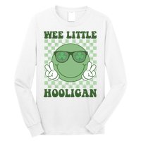 Wee Little Hooligan St Patricks Day Smile Retro Long Sleeve Shirt