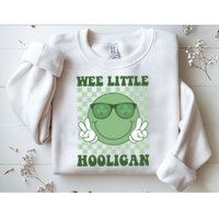 Wee Little Hooligan St Patricks Day Smile Retro Sweatshirt
