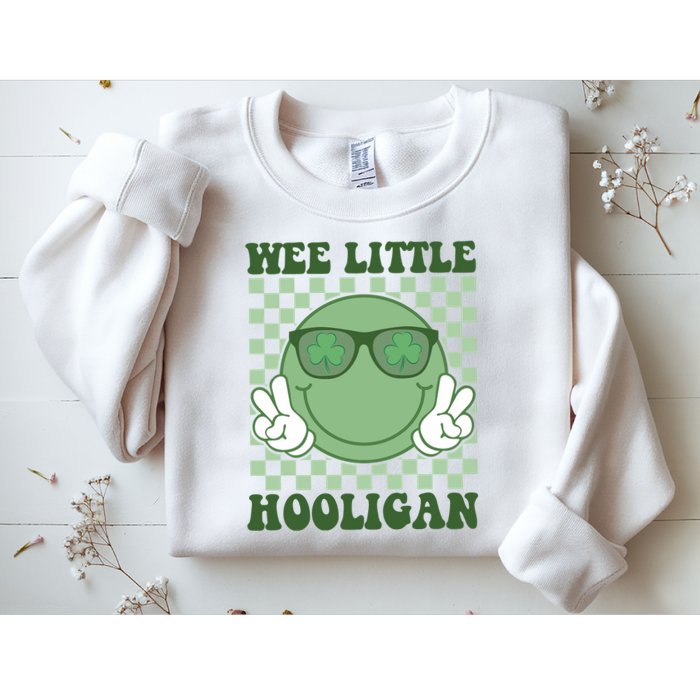 Wee Little Hooligan St Patricks Day Smile Retro Sweatshirt