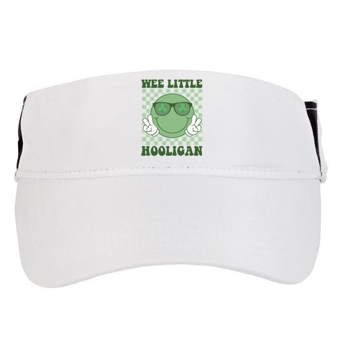Wee Little Hooligan St Patricks Day Smile Retro Adult Drive Performance Visor