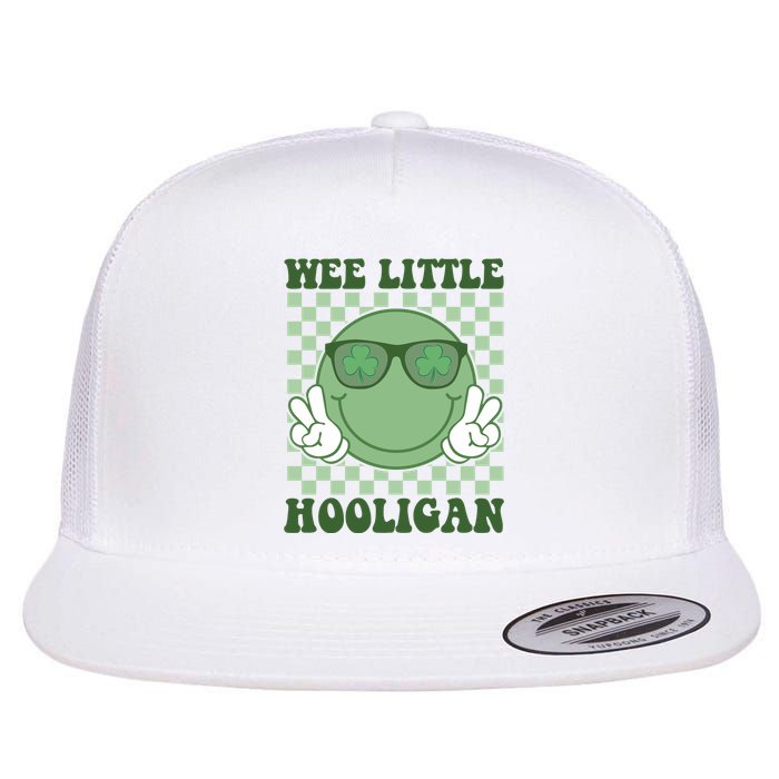 Wee Little Hooligan St Patricks Day Smile Retro Flat Bill Trucker Hat