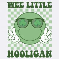 Wee Little Hooligan St Patricks Day Smile Retro Flat Bill Trucker Hat