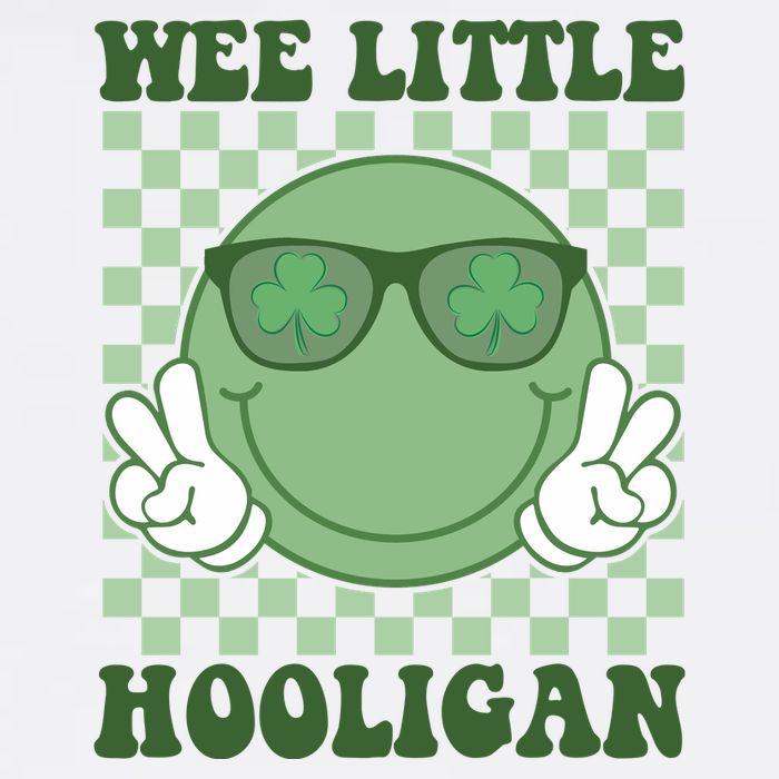 Wee Little Hooligan St Patricks Day Smile Retro Flat Bill Trucker Hat